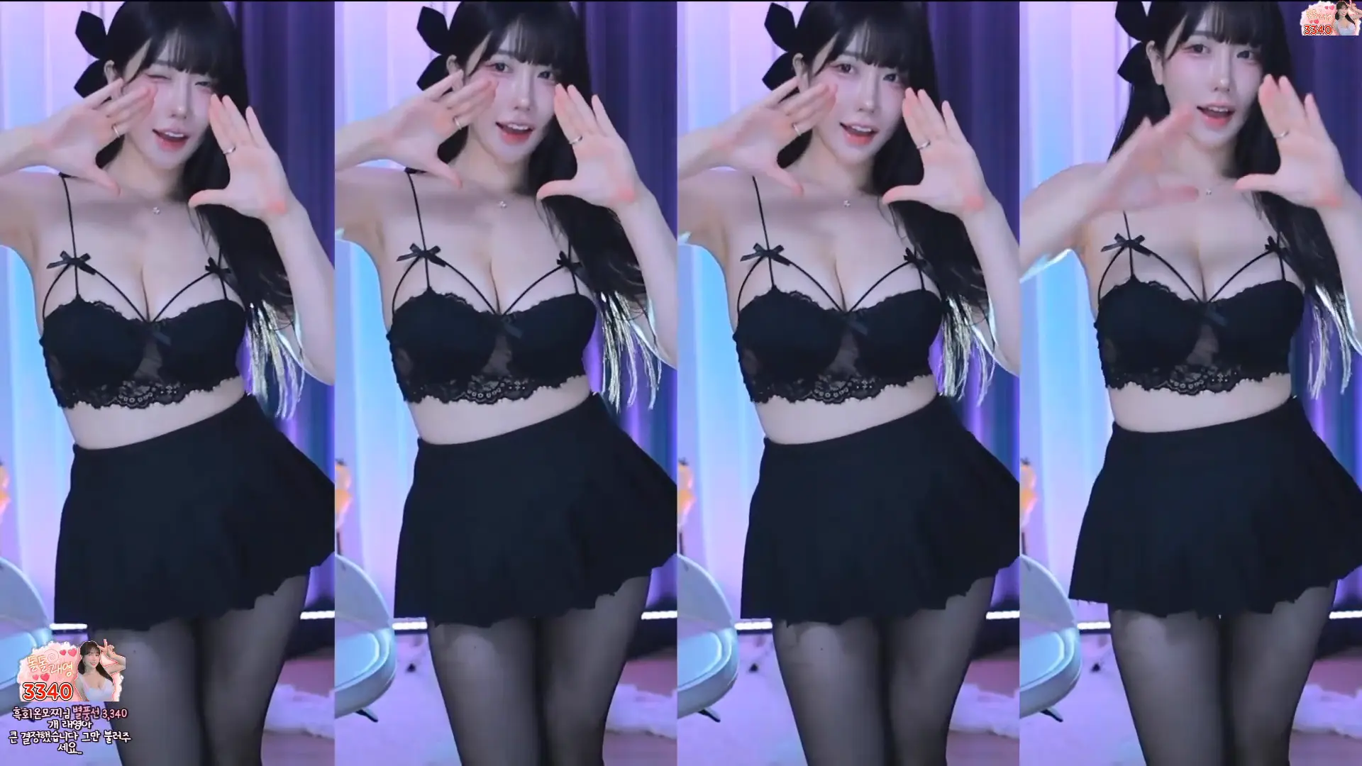 韩国BJ@ 2025年9月优雅女神 黑珍快把胸挤出来了舞蹈合集