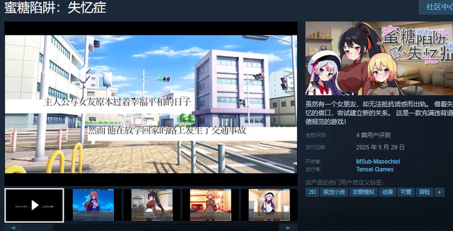 [互动SLG/逆向/动态] 蜜罐陷阱·失忆症～病娇与傲娇的色诱逆～  AI汉化版 [2.65G]